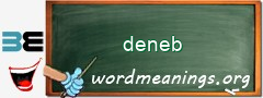 WordMeaning blackboard for deneb